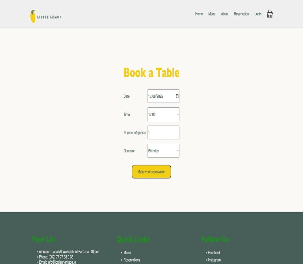 Little Lemon Restaurant — screenshot 3 of 5